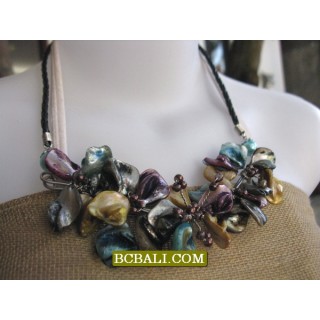 multi flowers necklaces shells nuged wholesale 